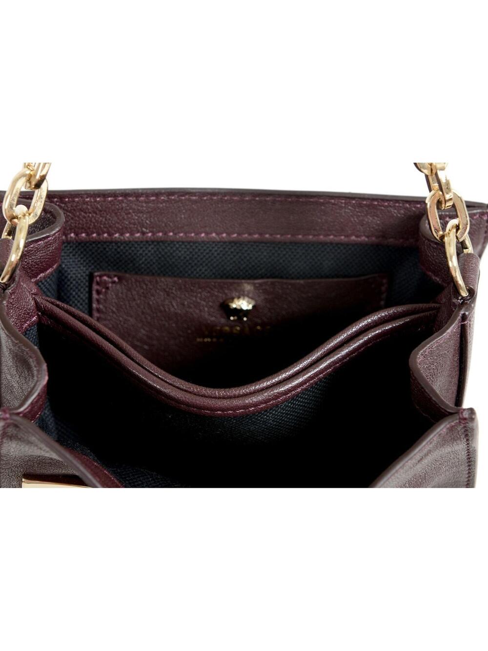 Versace Leather Burgundy Women's #175373V52B - Picture 5 of 7